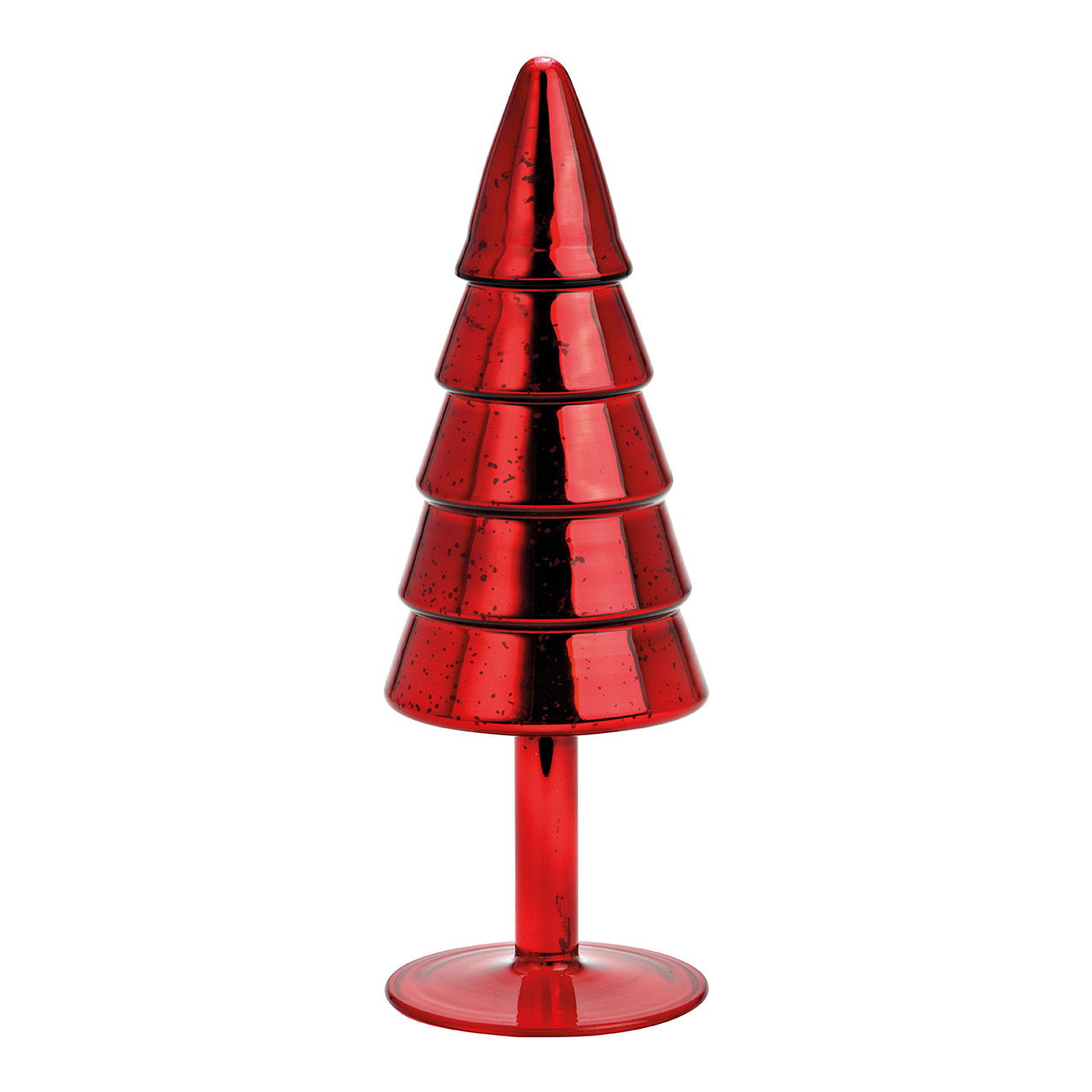 Albero di Natale in vetro rosso (L/H/D) 9x26x9cm