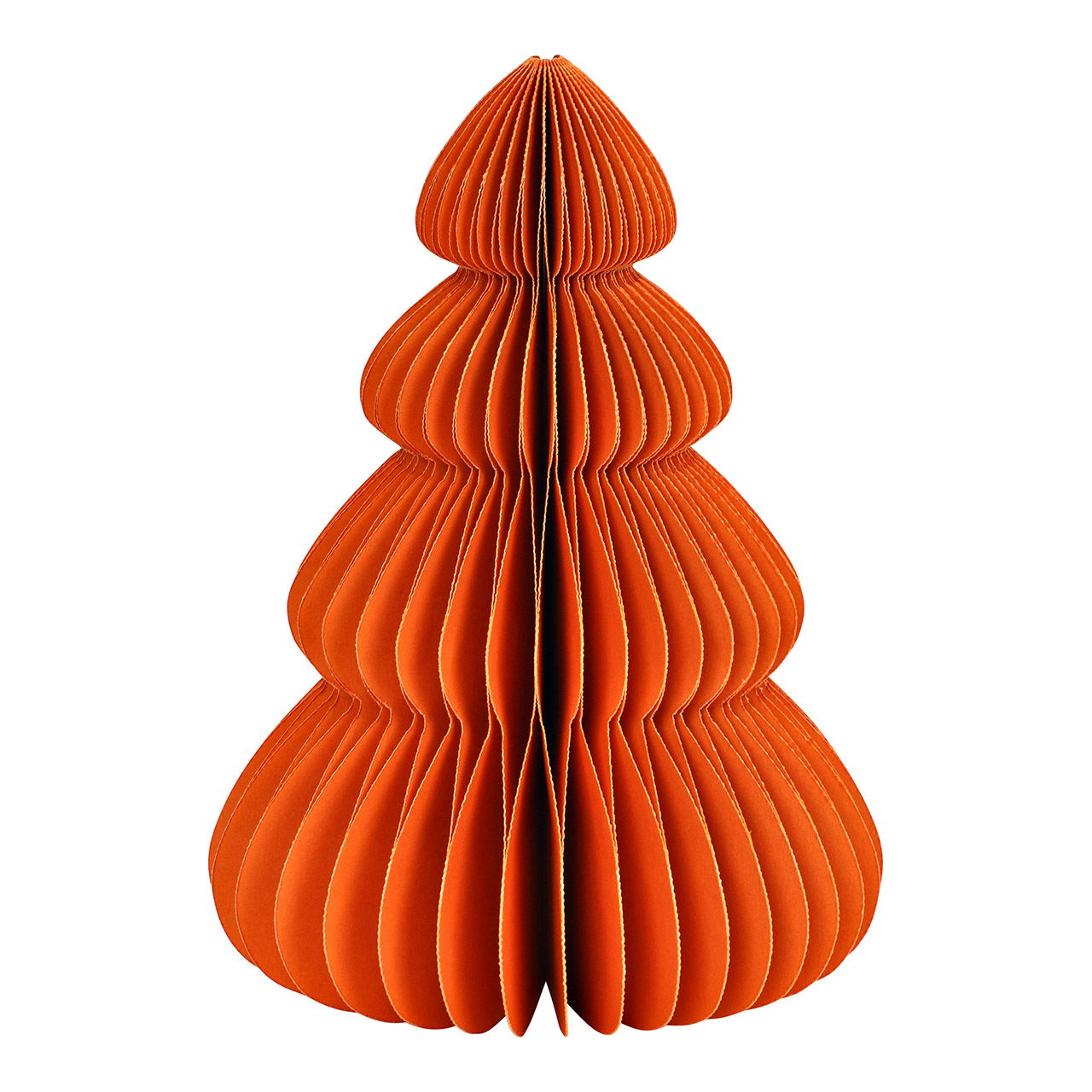 Albero di Natale a nido d'ape in carta/cartone, arancione (L/H/D) 10x15x10cm
