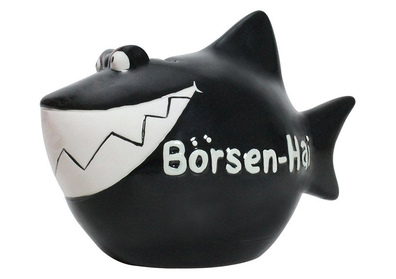 KCG Sparhai «Börsen-Hai» aus Keramik 13x11x7,5cm (B/H/T)