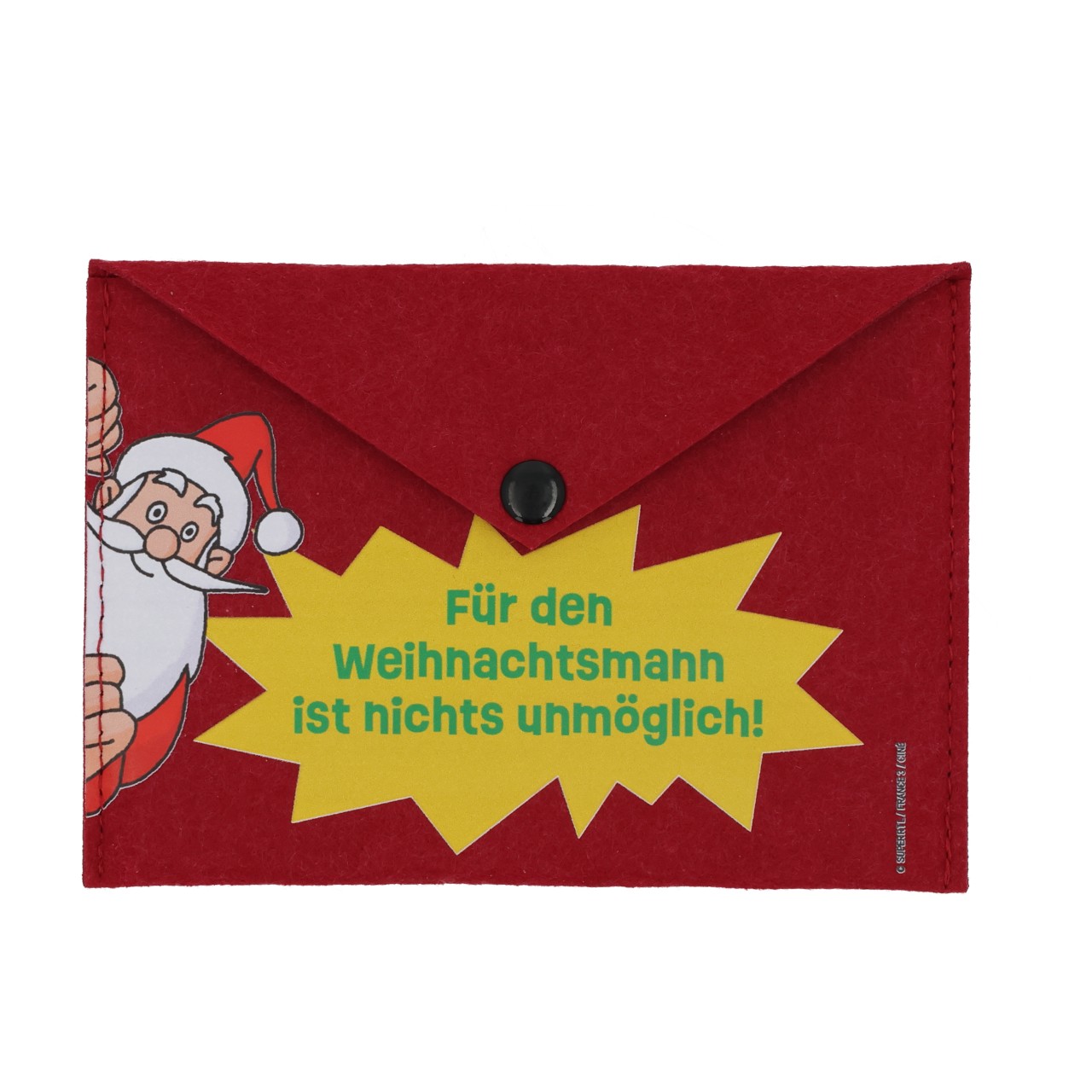 Santa Claus & Co. KG Santa Claus envelope 钱包, 红色, 圣诞, 钱包夹?, 卡片夹, Brieftasche, Wallet, Rot, Weihnachtsmann, Cartoon, wallet, Cardholder, rot, Weihnachtsmann, Text, Weihnachtsmann, Sammelmappe, Karte, Rot, Gelb