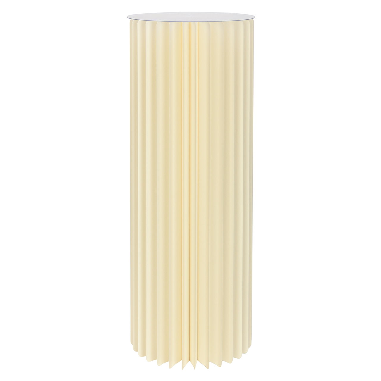Honeycomb Tisch aus Papier/Pappe Weiß (B/H/T) 30x80x30cm Tischlampe, Rund, Kunststoff, Beige, gerillt