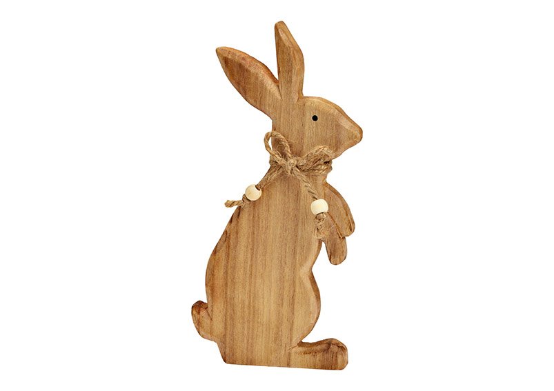 Coniglietto in legno naturale (L/H/D) 10x22x2cm