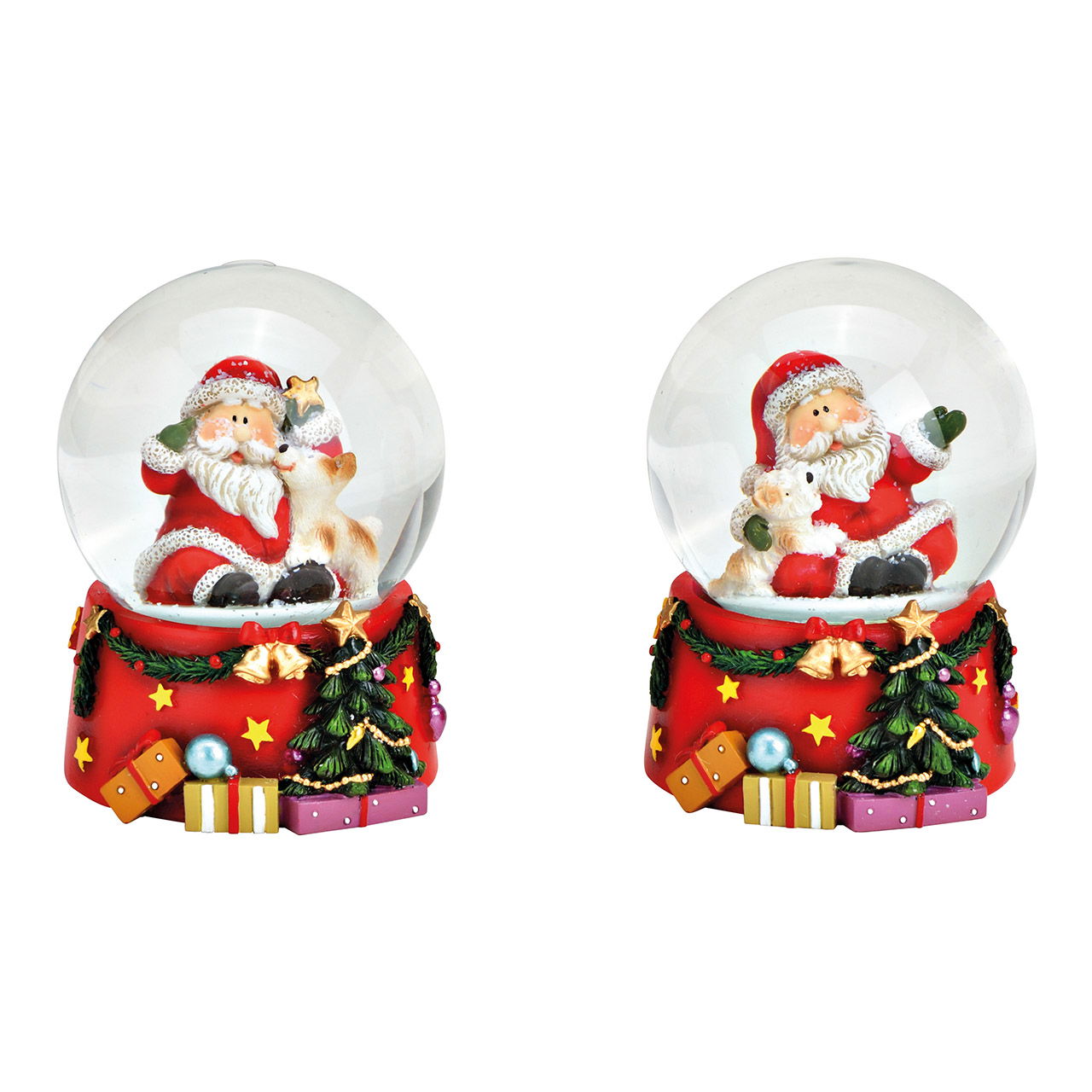 Schneekugel Nikolaus mit Hund aus Poly, 2-fach, (B/H/T) 6x9x7 cm Schneekugel Nikolaus mit Hund aus Poly, 2-fach, (B/H/T) 6x9x7 cm