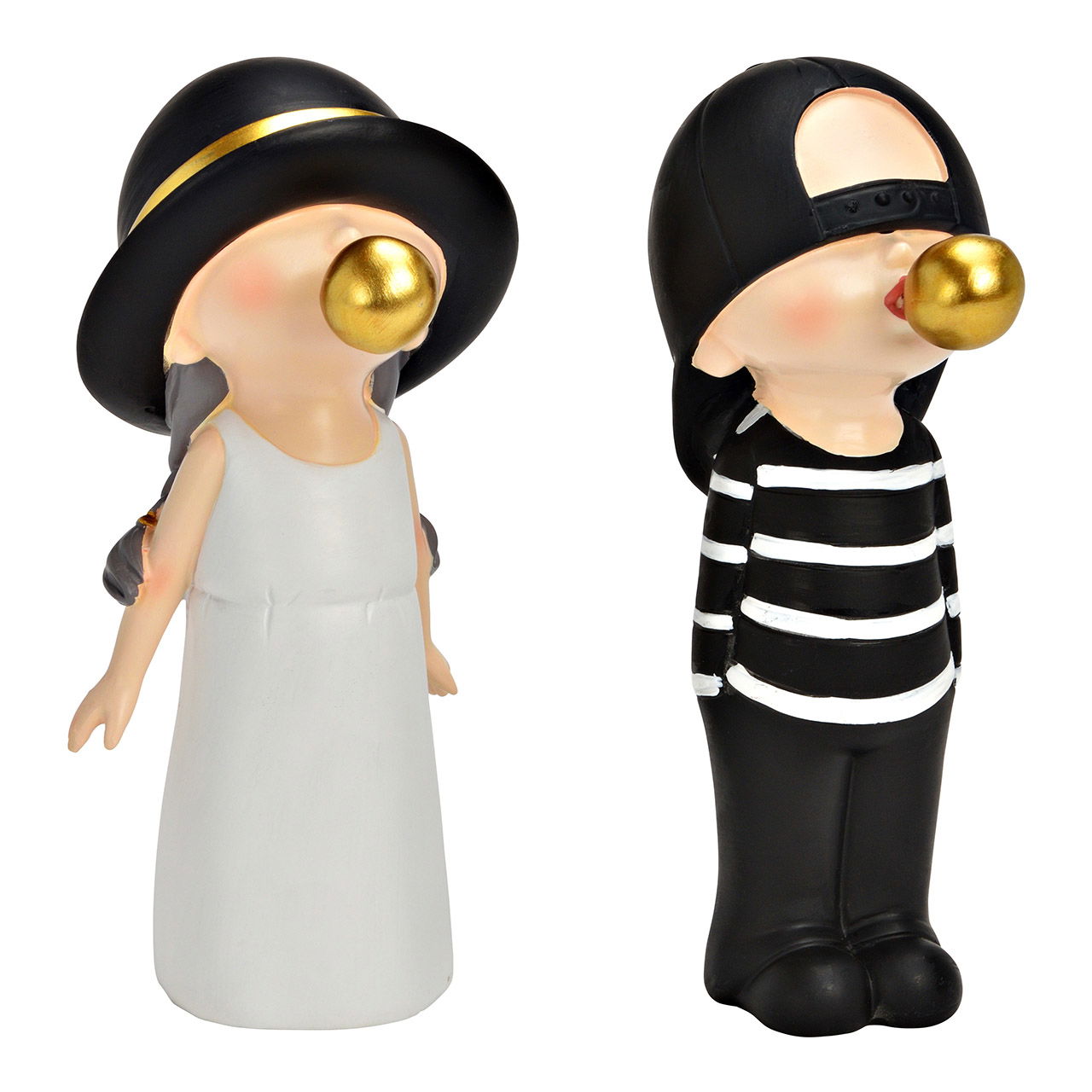 Child with chewing gum bubble 2-fold made of poly black, white (W/H/D) 8x18x8cm Child with chewing gum bubble 2-fold made of poly black, white (W/H/D) 8x18x8cm