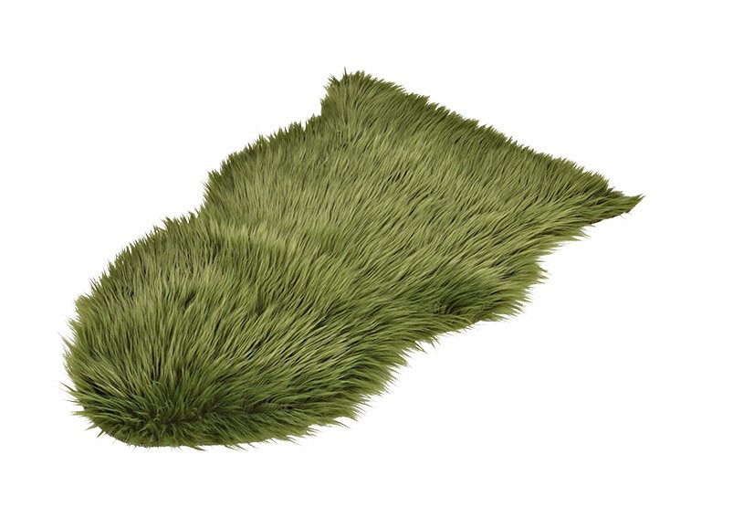 Fake sheepskin, green, (b/h) 80x50cm
