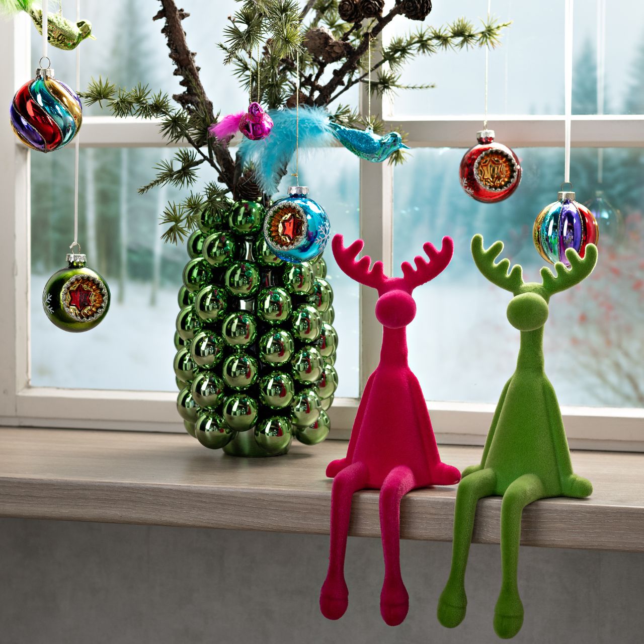 Fenster, Fensterbank, Weihnachtsdekorationen, Festival, Medaillon