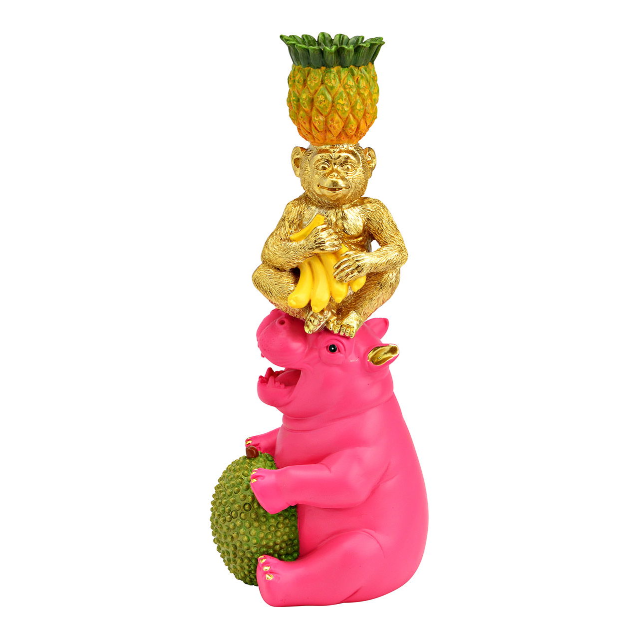 Kaarshouder dieren piramide gemaakt van poly, (B/H/D) 8x25x10cm Figur, Obst, Pflanze, Produzieren, Ananas