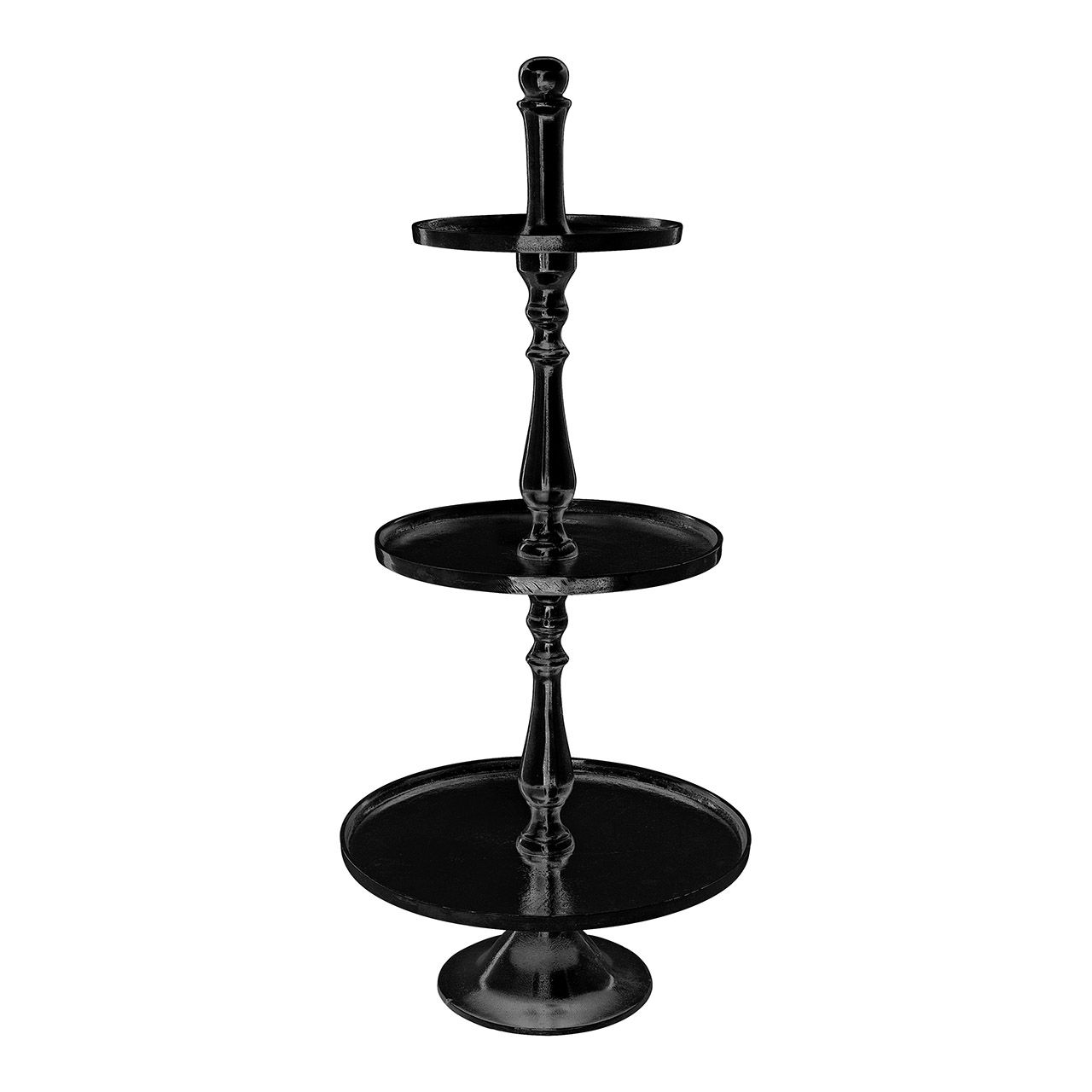 Etagere with 3 levels made of black metal (W/H/D) 42x97x42cm