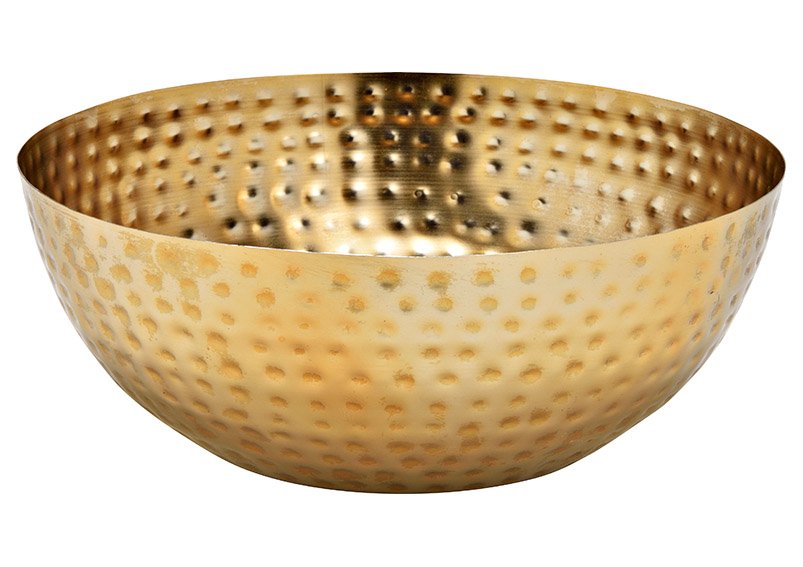 Metal bowl gold (W/H/D) 30x12x30cm