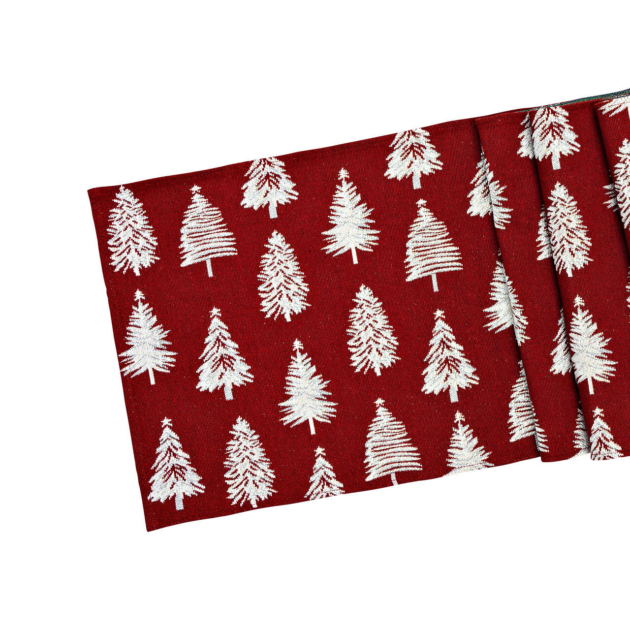 Runner da tavola per albero di Natale in tessuto, Bordeaux (L/A) 183x33cm Runner da tavola per albero di Natale in tessuto, Bordeaux (L/A) 183x33cm