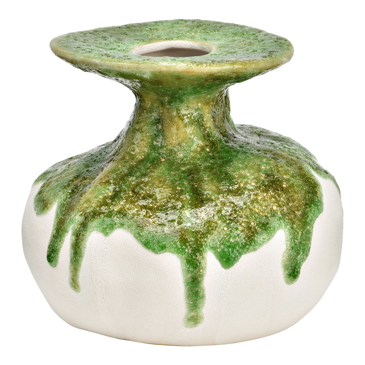 Vase en céramique, vert (L/H/P) 16x14x16cm