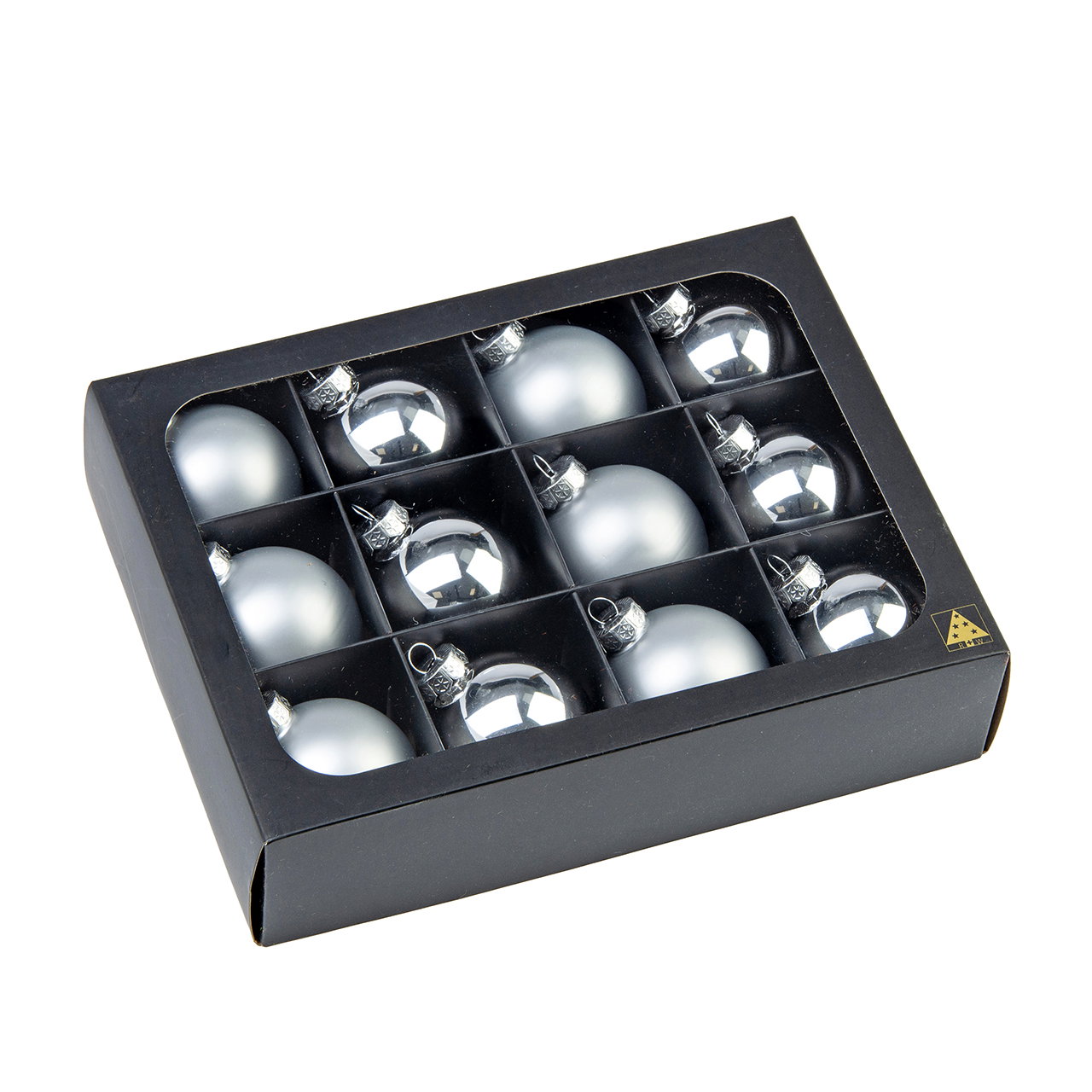 Weihnachtskugeln, Christbaumschmuck, Silber, Kugeln, Set