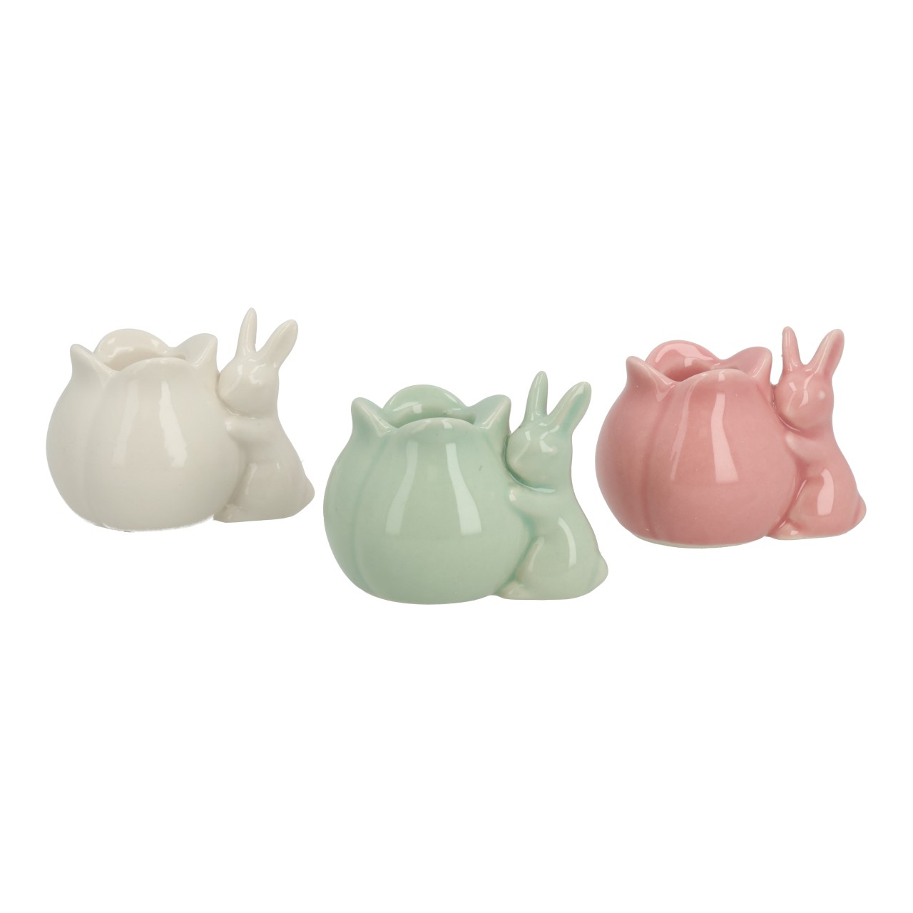 Porzellan-Hase, Miniatur-Hase, Pastell-Hase, Keramik-Figur, Garten-Deko