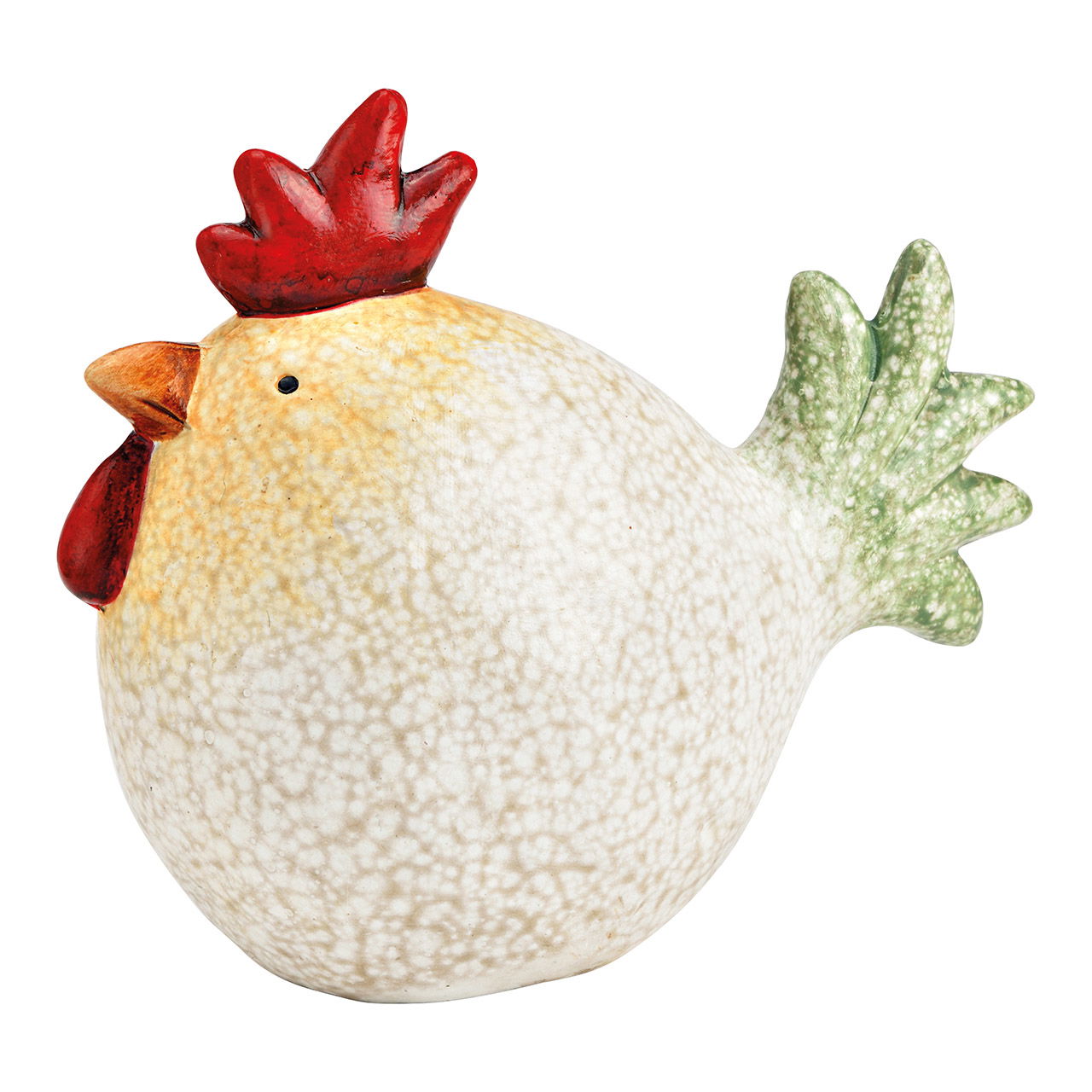 Poulet en argile multicolore (L/H/P) 16x14x8cm