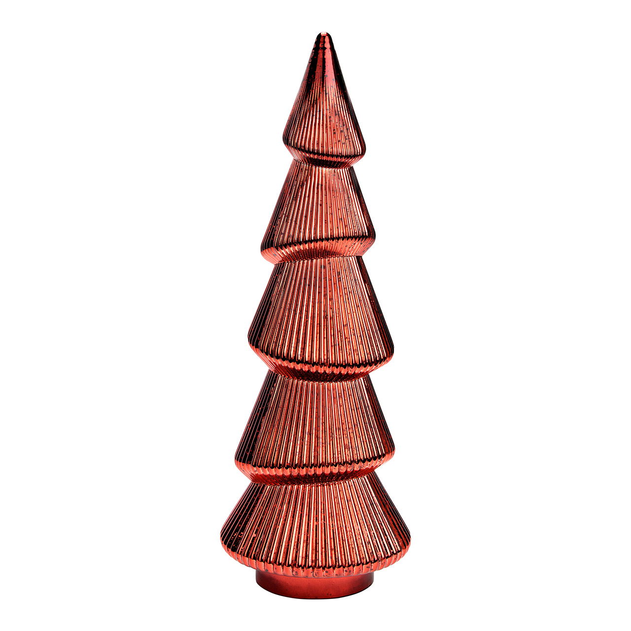 Tannenbaum aus Glas, Rot (B/H/T) 16x44x16cm