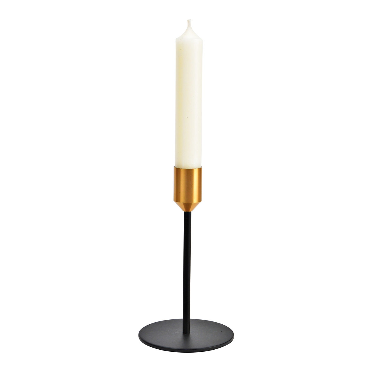 Kerzenhalter aus Metall gold (B/H/T) 8x16x8cm | 10036506