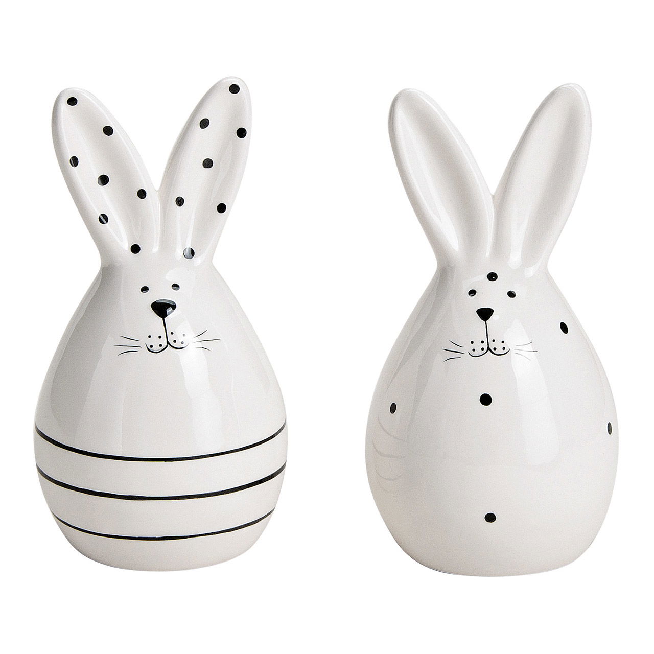 Hase aus Porzellan Weiß 2-fach, (B/H/T) 7x14x7cm Hase aus Porzellan Weiß 2-fach, (B/H/T) 7x14x7cm