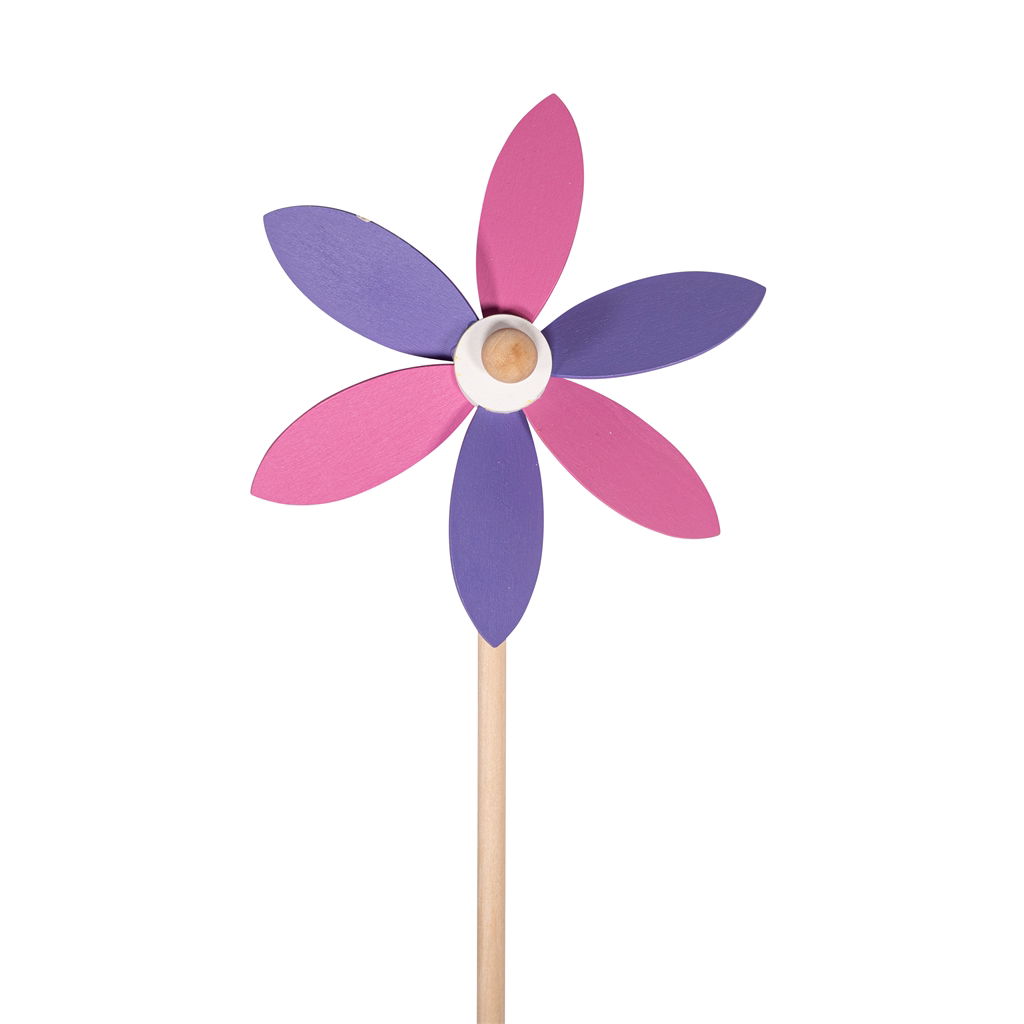 Ruota del vento, legno, 17x5,5x48cm, 1 pezzo, viola