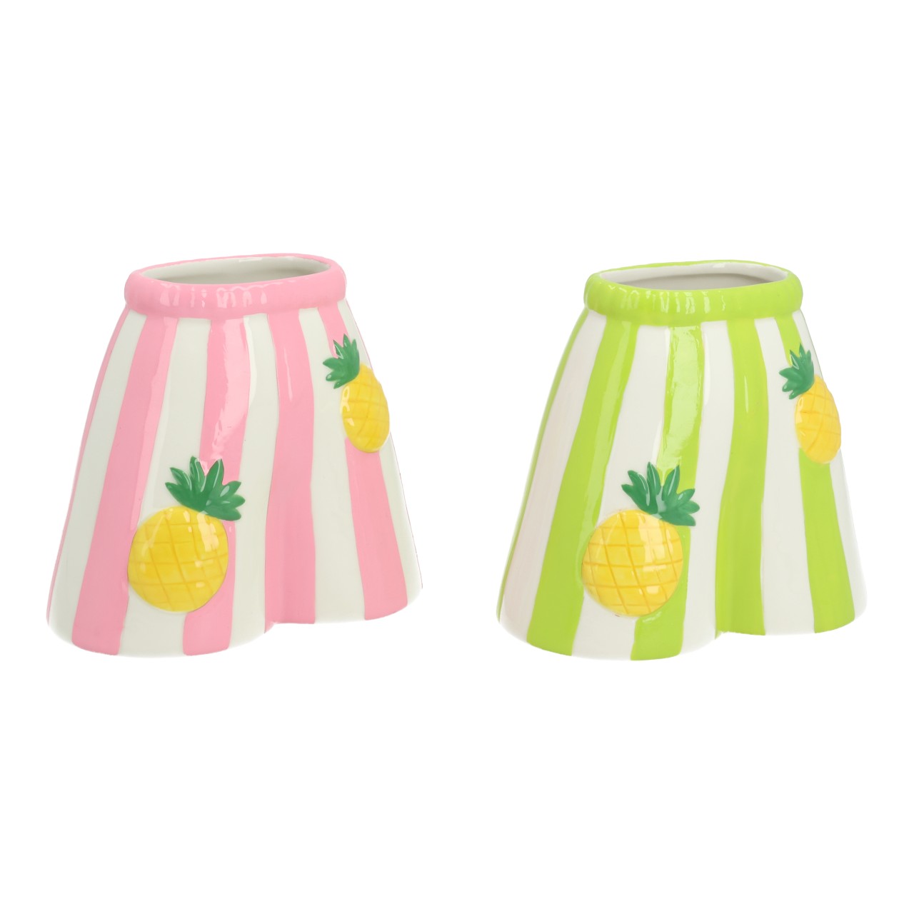 Vaso Tropicales Becher, Ananas Muster, Keramikbecher, Bunter Becher, Ananas-Dekor
