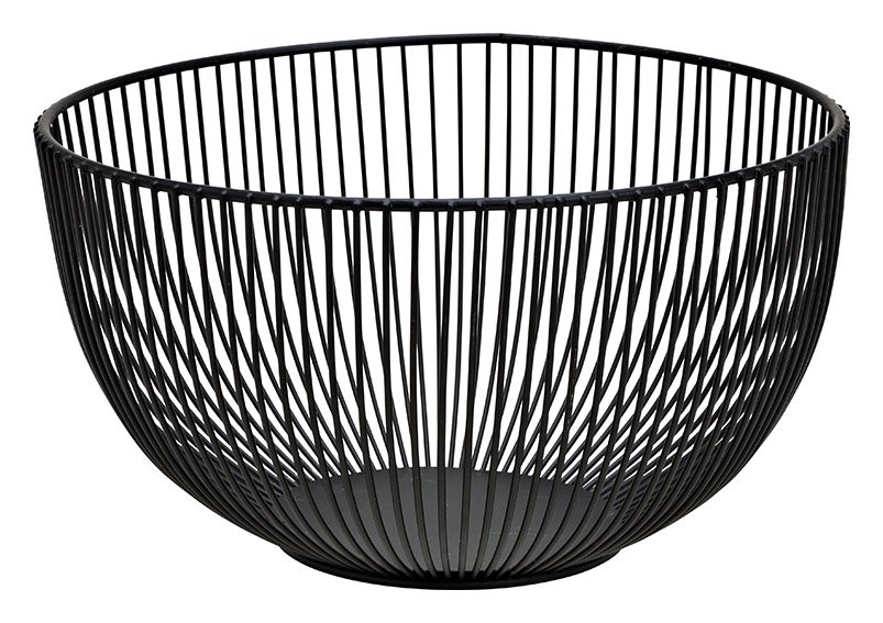 Basket metal black (W/H/D) 25x14x25cm