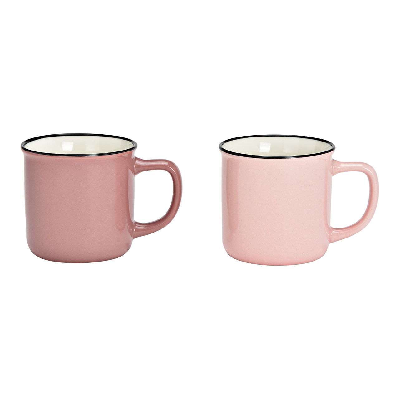 Taza de porcelana rosa/rosa de 2 pliegues, (A/H/D) 12x8x9cm 330ml