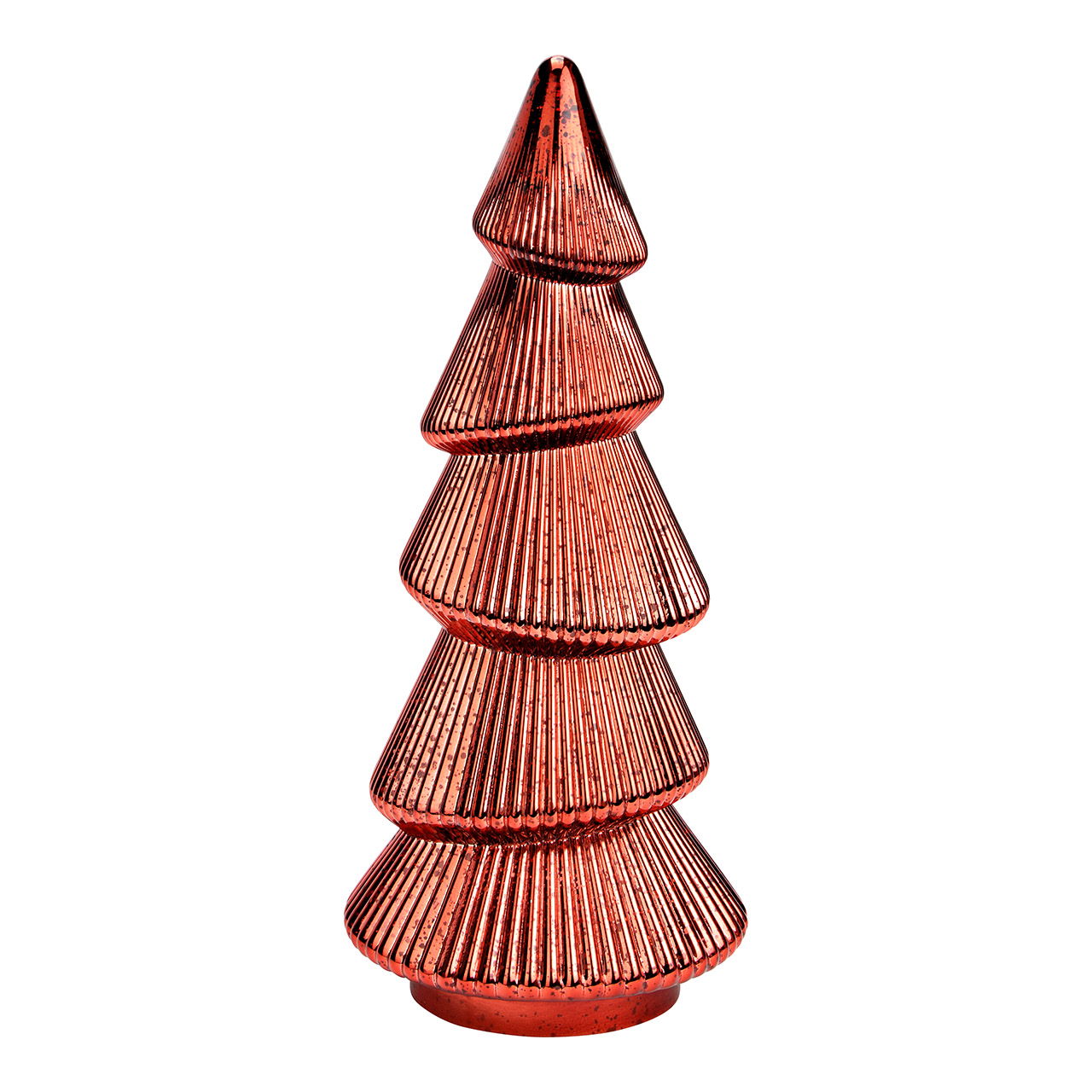 Kerstboom van glas, rood (B/H/D) 15x34x15cm