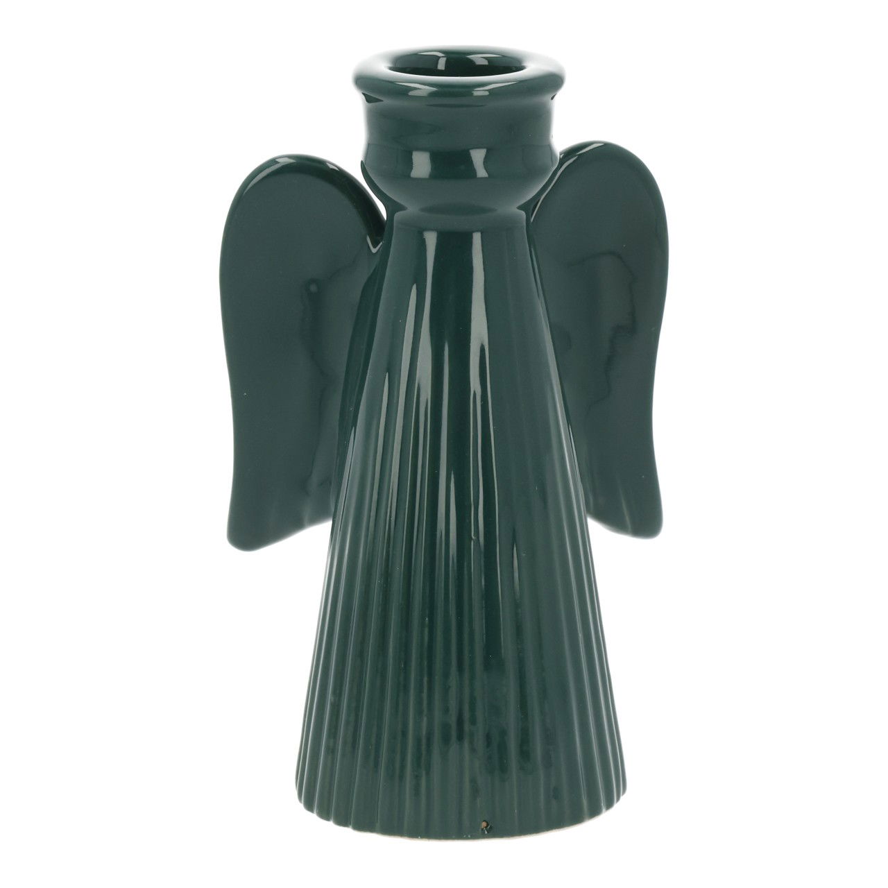 Kerzenhalter Engelform aus Porzellan Grün (B/H/T) 8x13x6cm Töpferei, Krug, Vase, Kanne