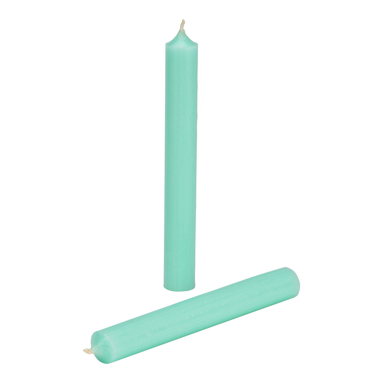 Stabkerze Mint Grün durchgefärbt aus Wachs Ø 2x18cm (Brenndauer ca. 8 Std.) Kerze