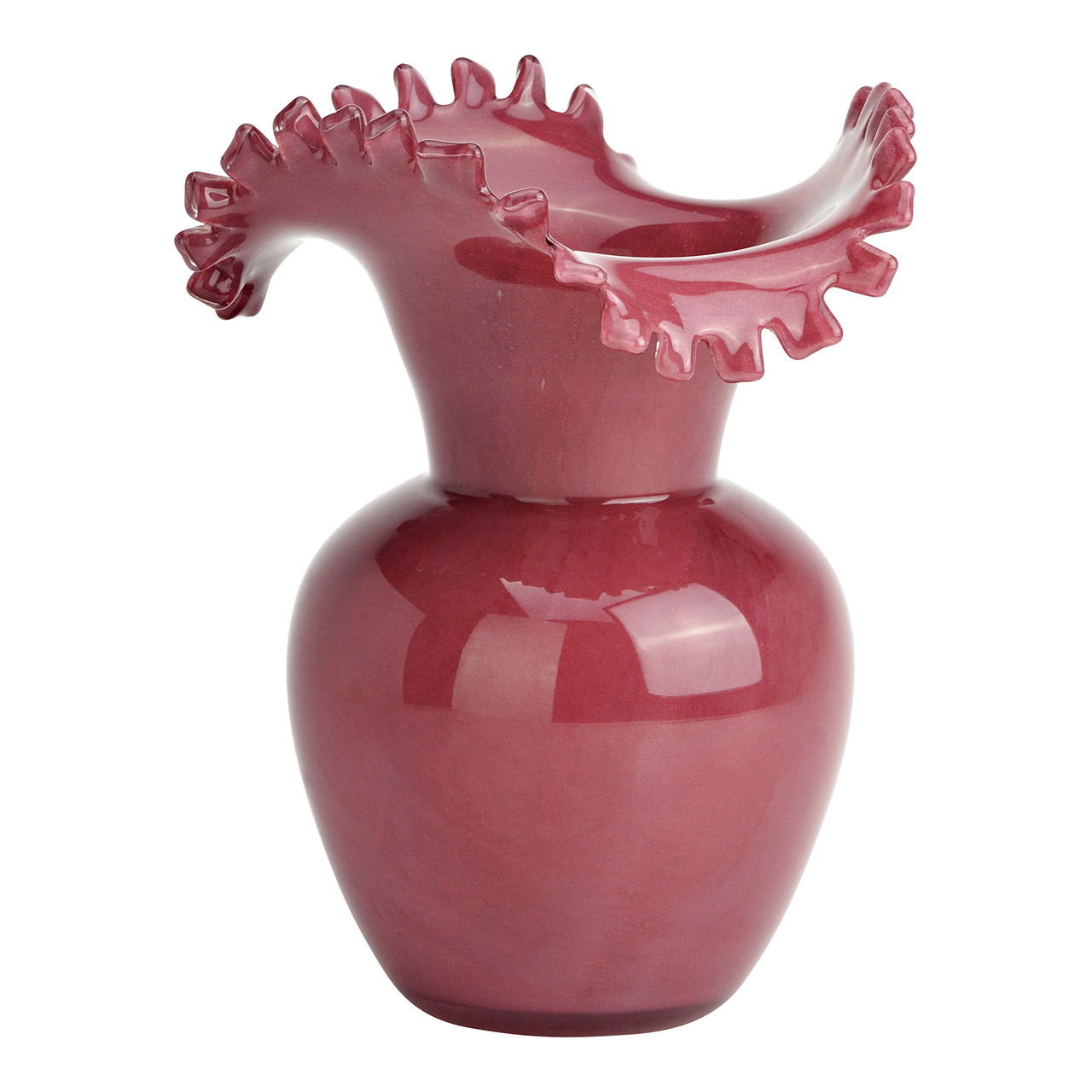 Vase aus Glas, Lila (B/H/T) 20x24x20cm Krug, Töpferei, Vase