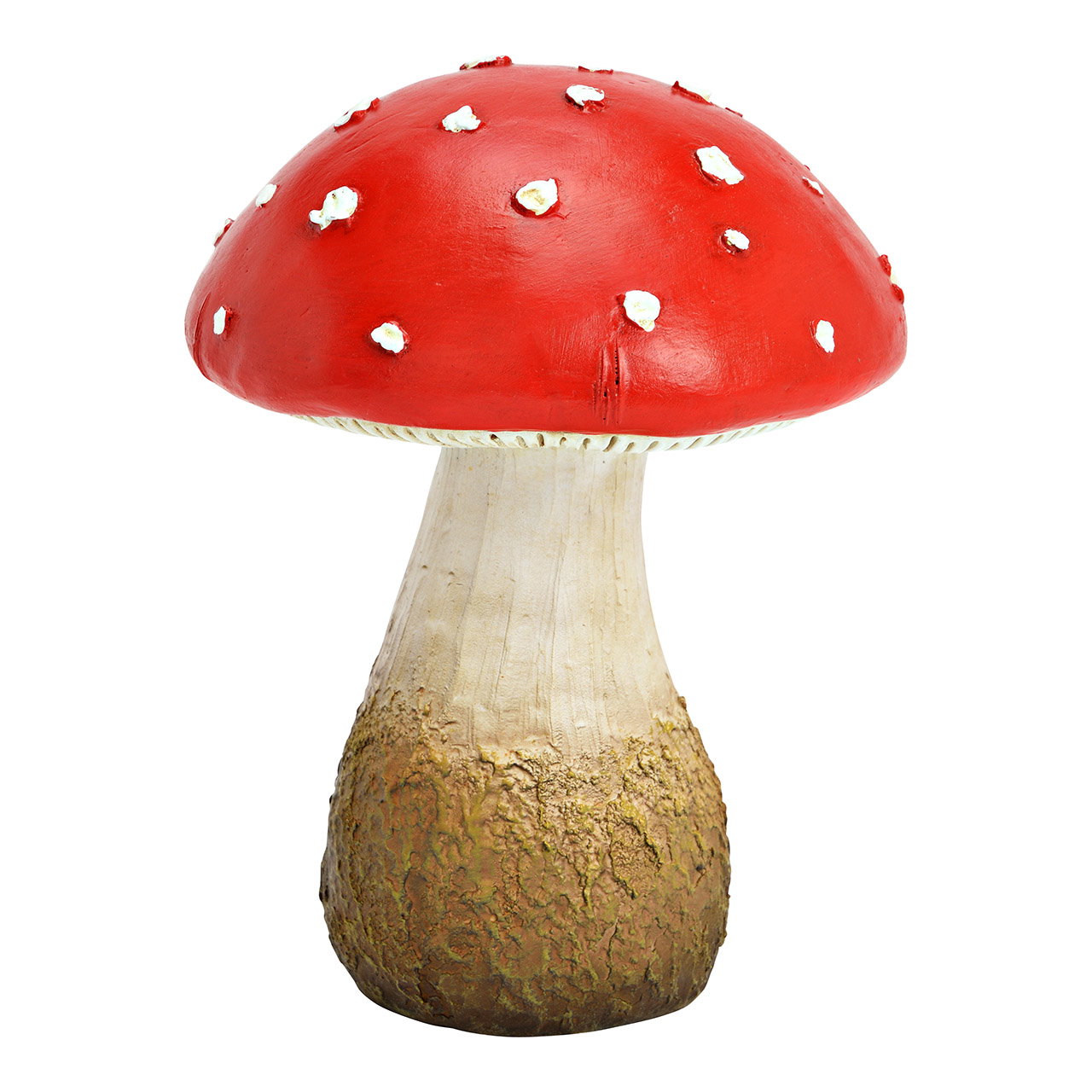 Pilz aus Poly, Rot/Weiß (B/H/T) 12x16x12cm Pilz aus Poly, Rot/Weiß (B/H/T) 12x16x12cm