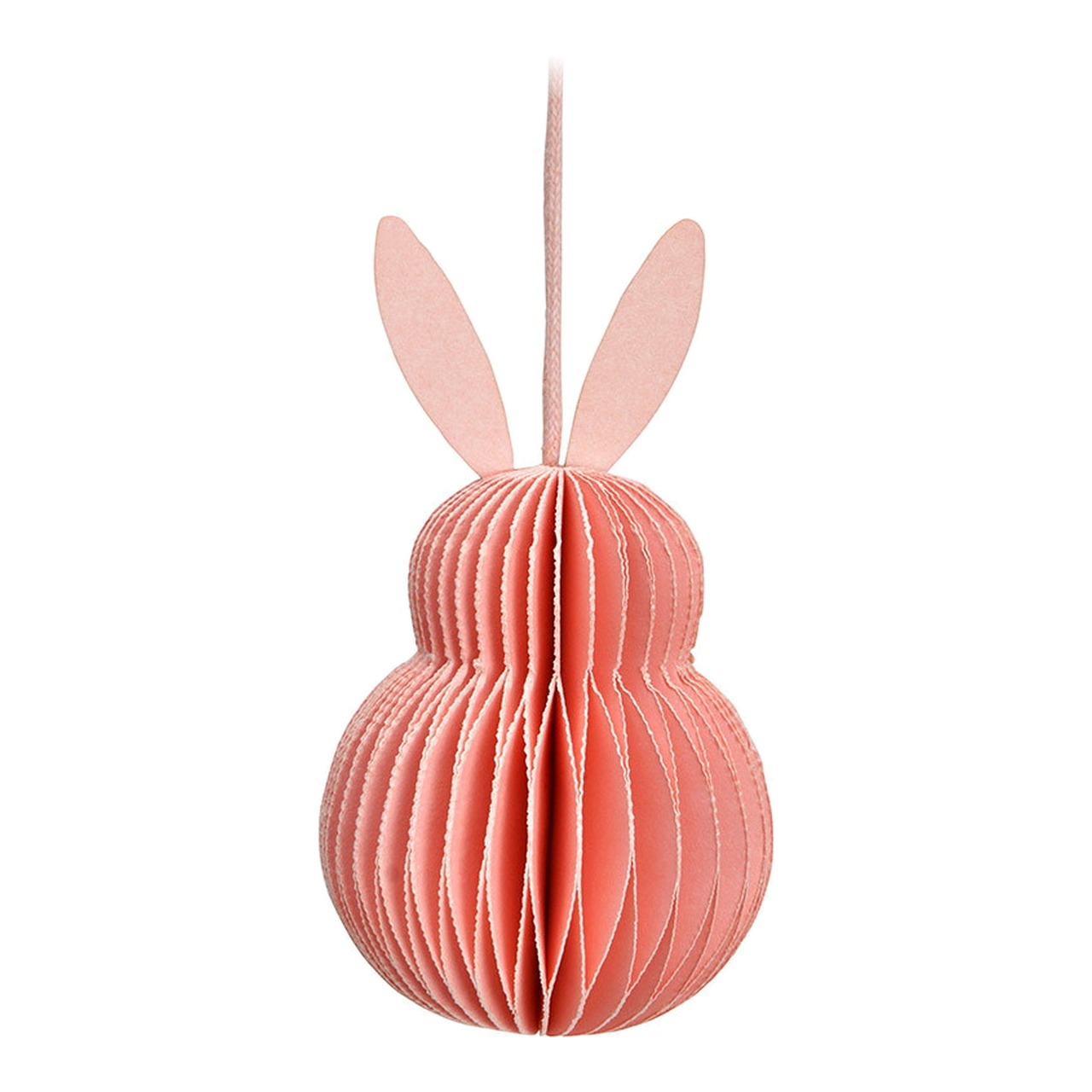 pink, Papierornament, Aufhänge-Dekoration, Hase, Aufhängung, Hängedekoration, Hasenform, Papier, Rosa, Wabenstruktur
