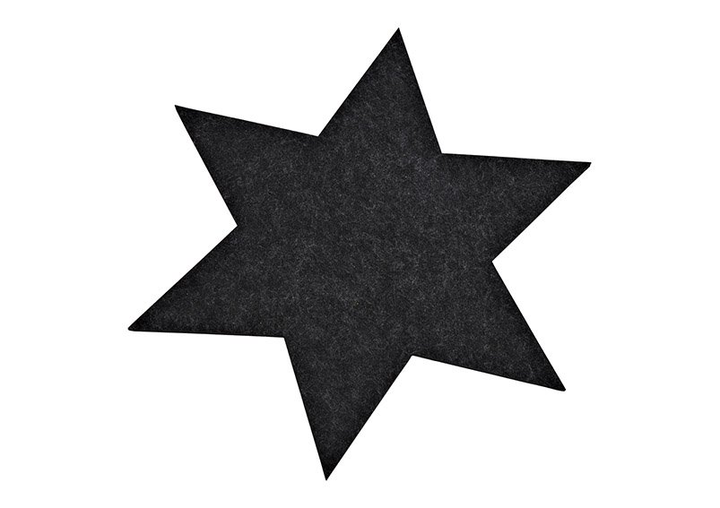 Mantel individual estrella 5mm de fieltro gris (c/h) 30x26cm