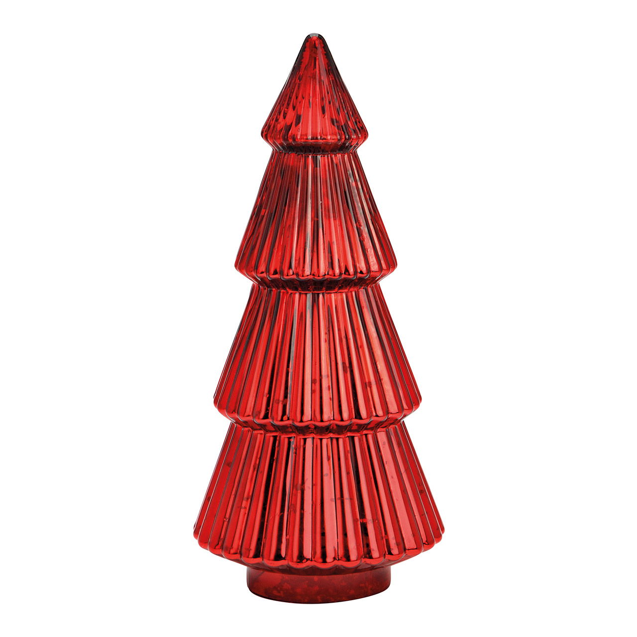 Albero di Natale in vetro rosso (L/H/D) 17x38x17cm