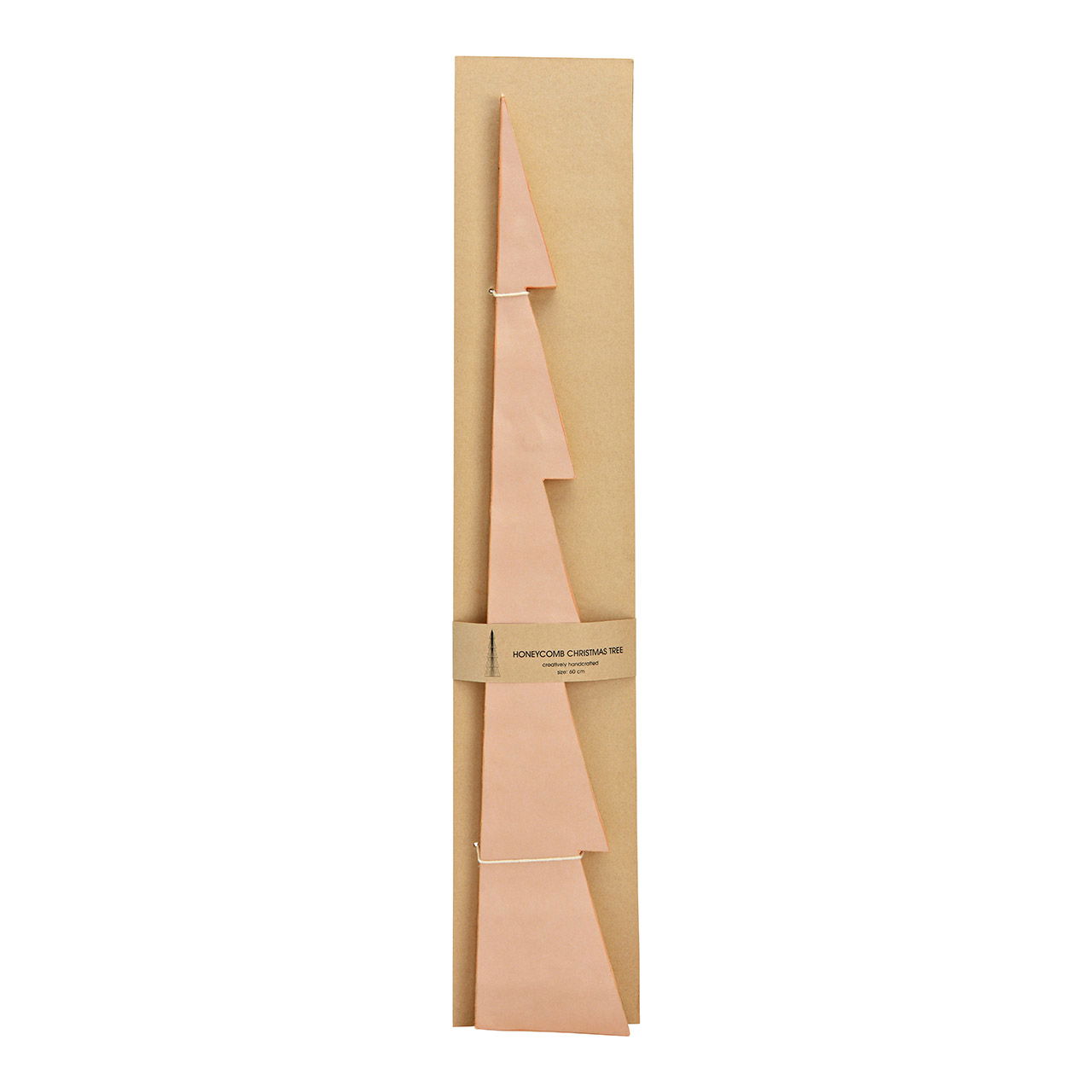 Aufsteller Tannenbaum Honeycomb aus Papier/Pappe beige (B/H/T) 20x60x20cm