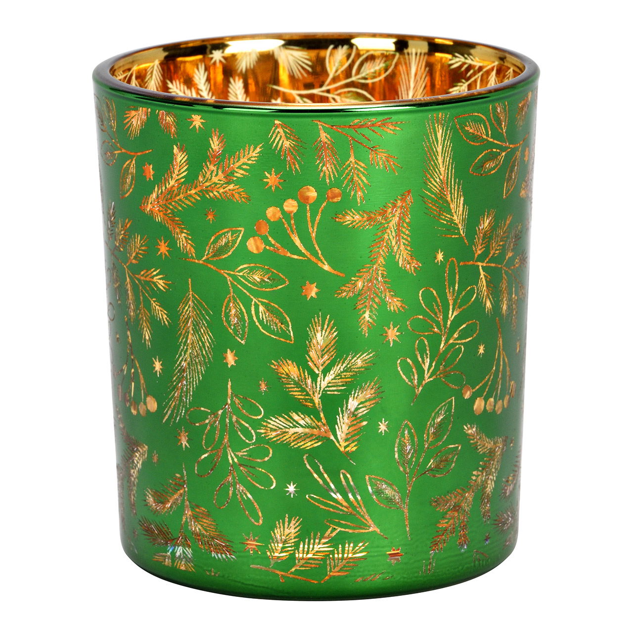 Decorazione a forma di ramo di abete in vetro, verde (L/H/D) 9x10x9cm Decorazione a forma di ramo di abete in vetro, verde (L/H/D) 9x10x9cm