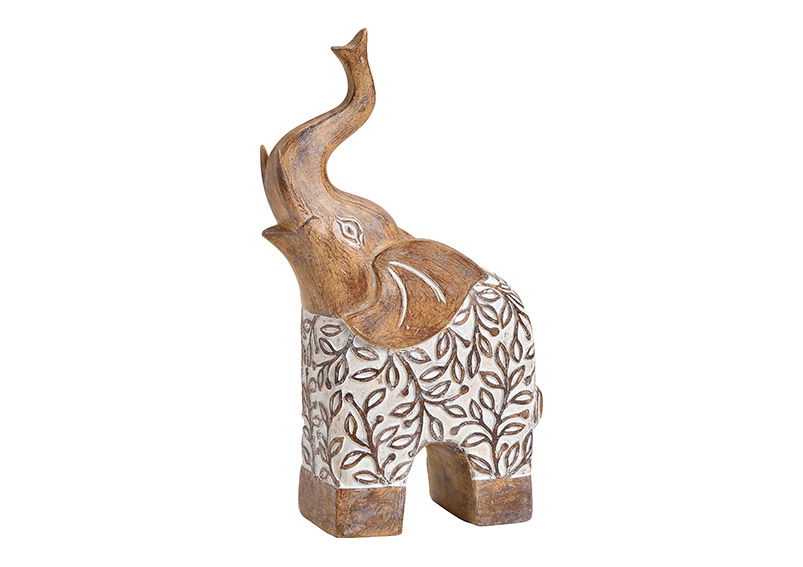 Elefante di poli beige (w/h/d) 35x18x14cm