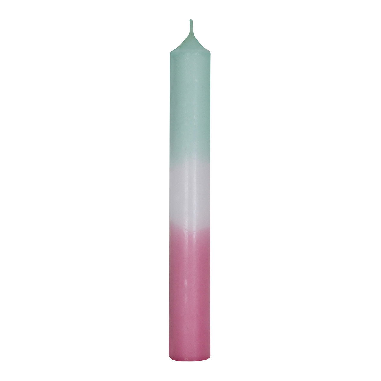 Steunkaars DipDye mint pastelroze (B/H/D) 2x18x2cm Brandduur ca. 8 uur.