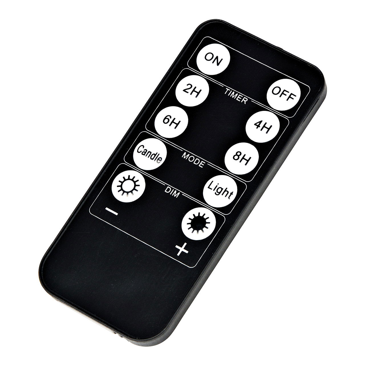 Télécommande pour bougies LED en plastique (1xCR2025 exclue), noir (L/H/P) 4x9x1cm Télécommande pour bougies LED en plastique (1xCR2025 exclue), noir (L/H/P) 4x9x1cm