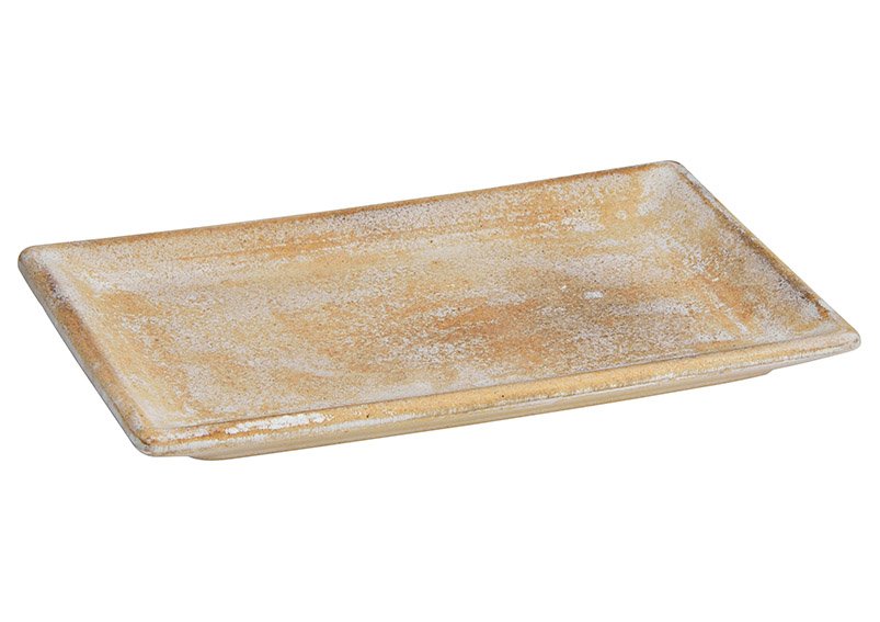 Plate, Tray Wood Natural (W/H/D) 26x2x16cm