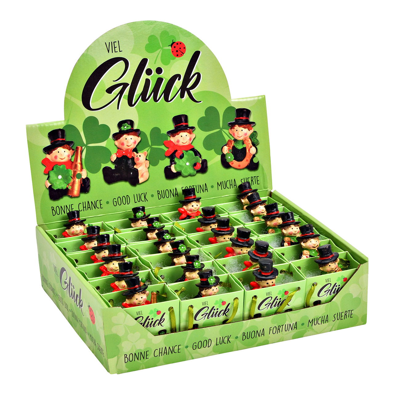 Schornsteinfeger in Geschenktüte aus Poly schwarz 4-fach, (B/H/T) 4x5x2cm im 24er Display Schornsteinfeger in Geschenktüte aus Poly schwarz 4-fach, (B/H/T) 4x5x2cm im 24er Display