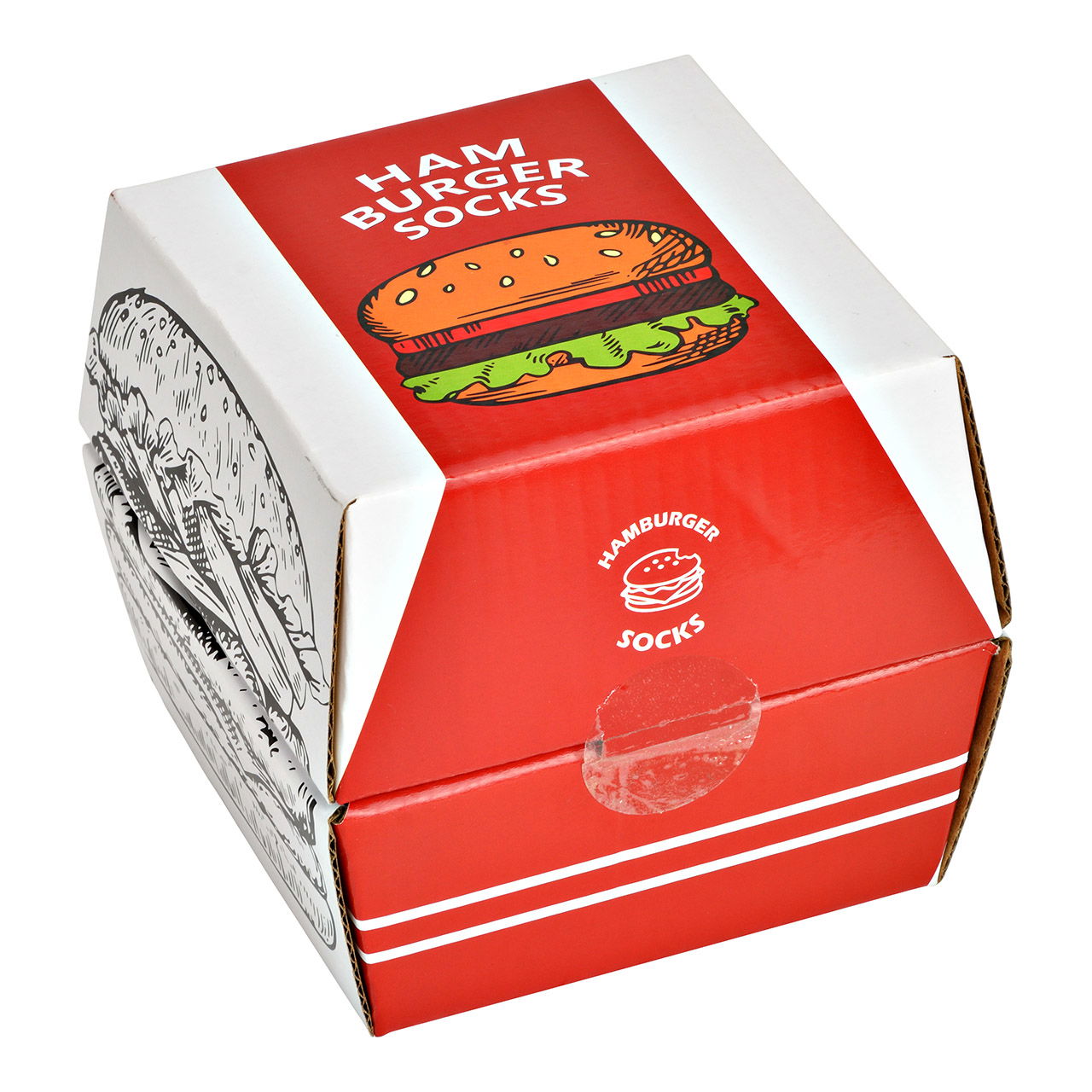 Socken Burger 3 Paar aus Baumwolle, Bunt (B/H/T) 12x10x12cm Bekleidung, Strumpfwaren, Socke
