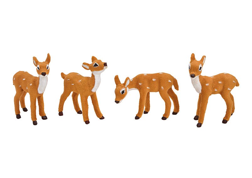 Bambi made of plastic brown 4-fold, (w / h / d) 11x13x3cm