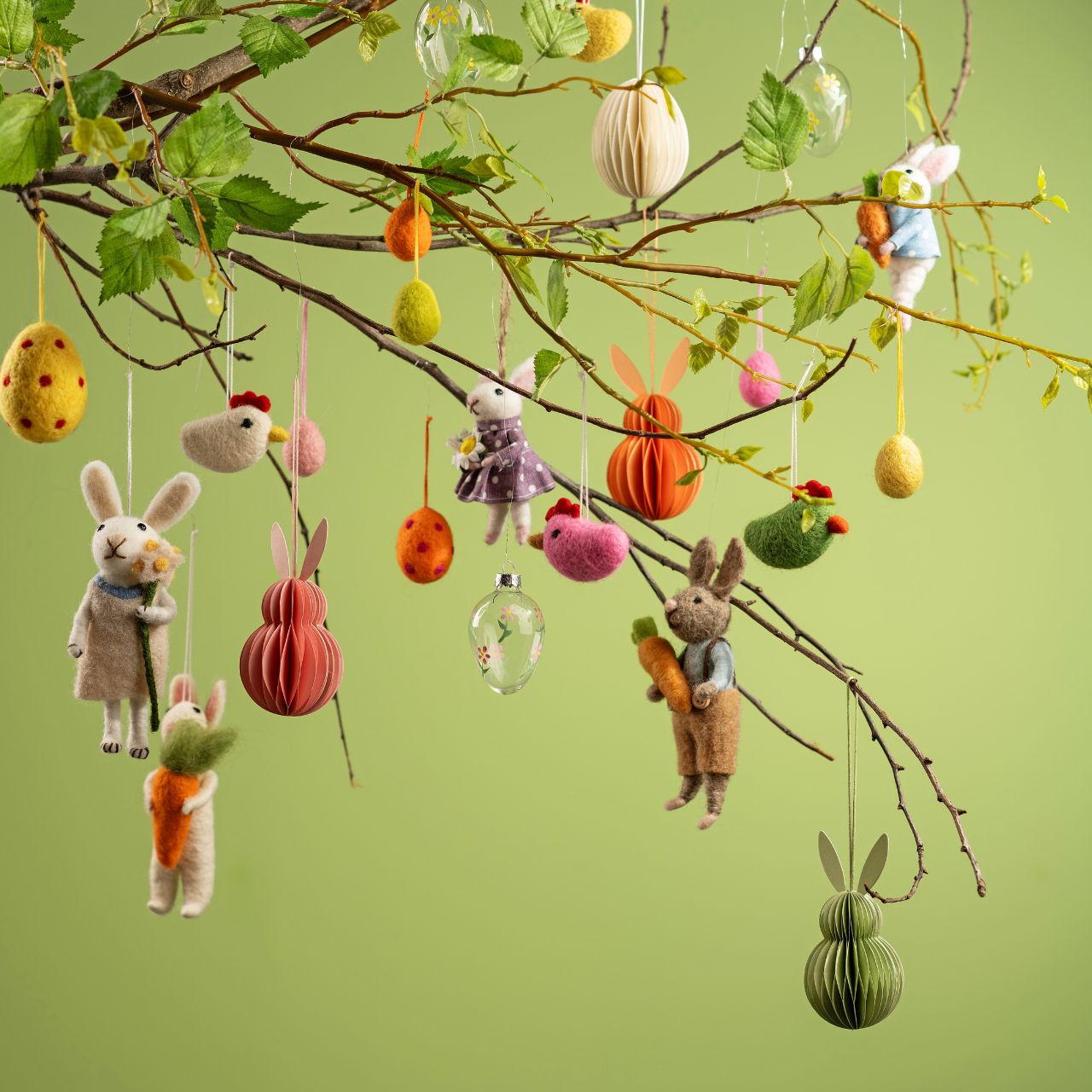 Vilt/plastic hanger konijn, bruin/oranje (B/H/D) 6x14x5cm Vilt/plastic hanger konijn, bruin/oranje (B/H/D) 6x14x5cm