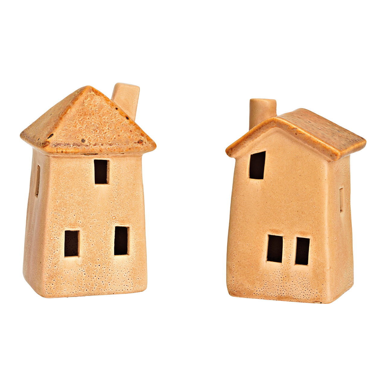 Casa in ceramica beige 2 pieghe, (L/H/D) 9x14x7cm Casa in ceramica beige 2 pieghe, (L/H/D) 9x14x7cm