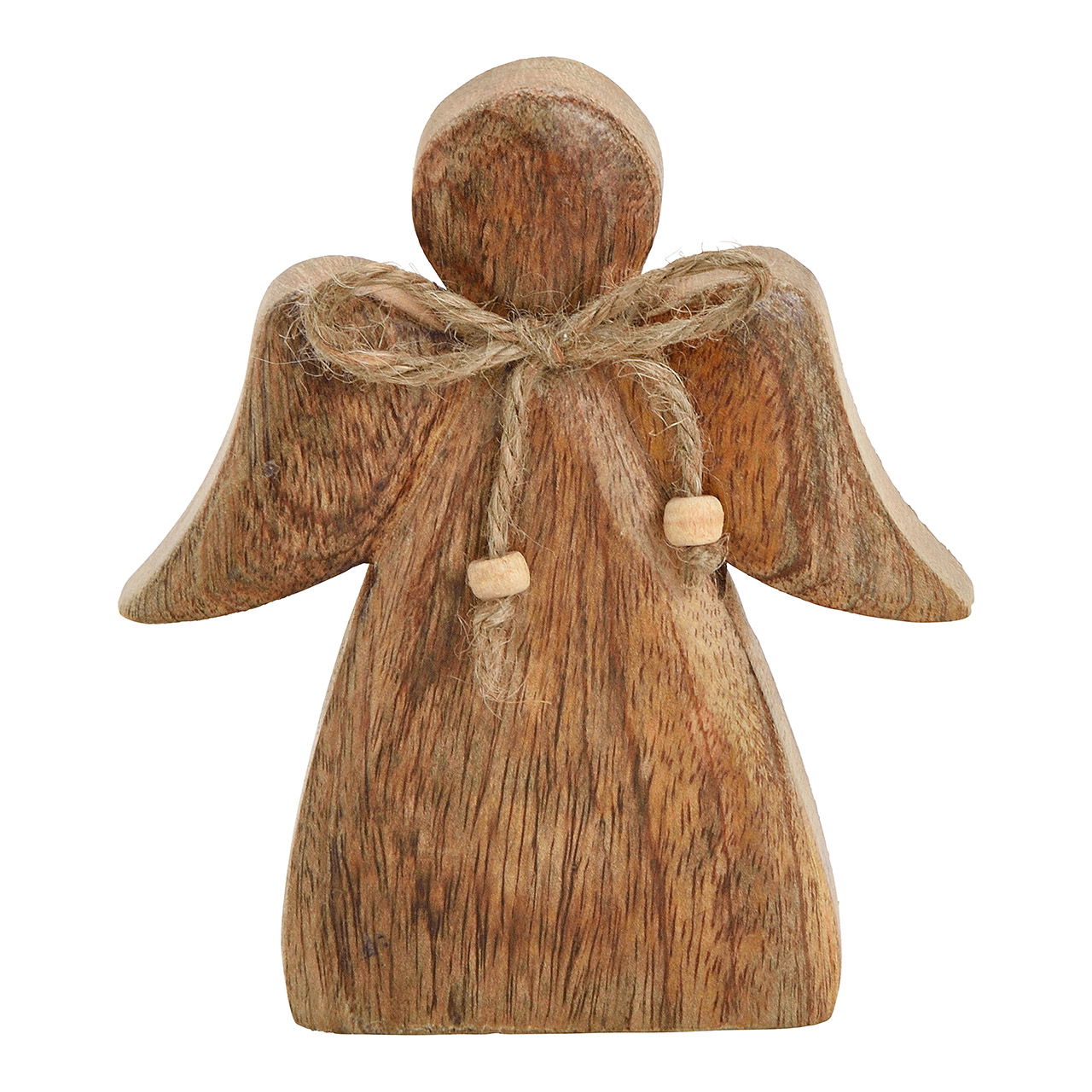 Angel, mango wood, brown, 8x10x2,5cm