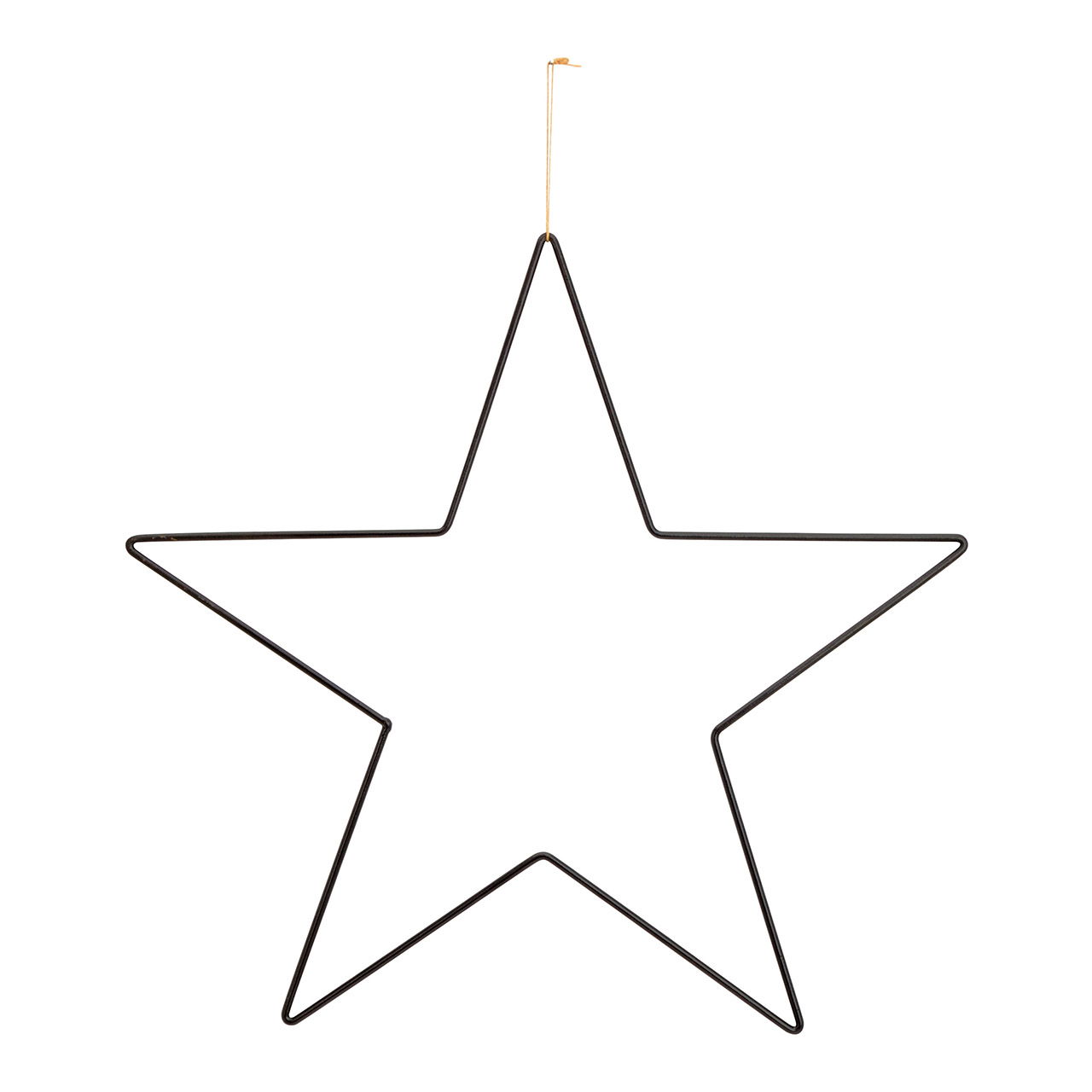 Black metal star hanger (W/H) 40x40cm