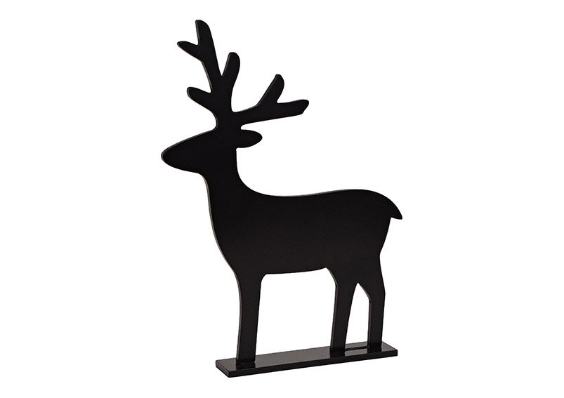 Stand deer made of wood black (w / h / d) 33x44x5cm