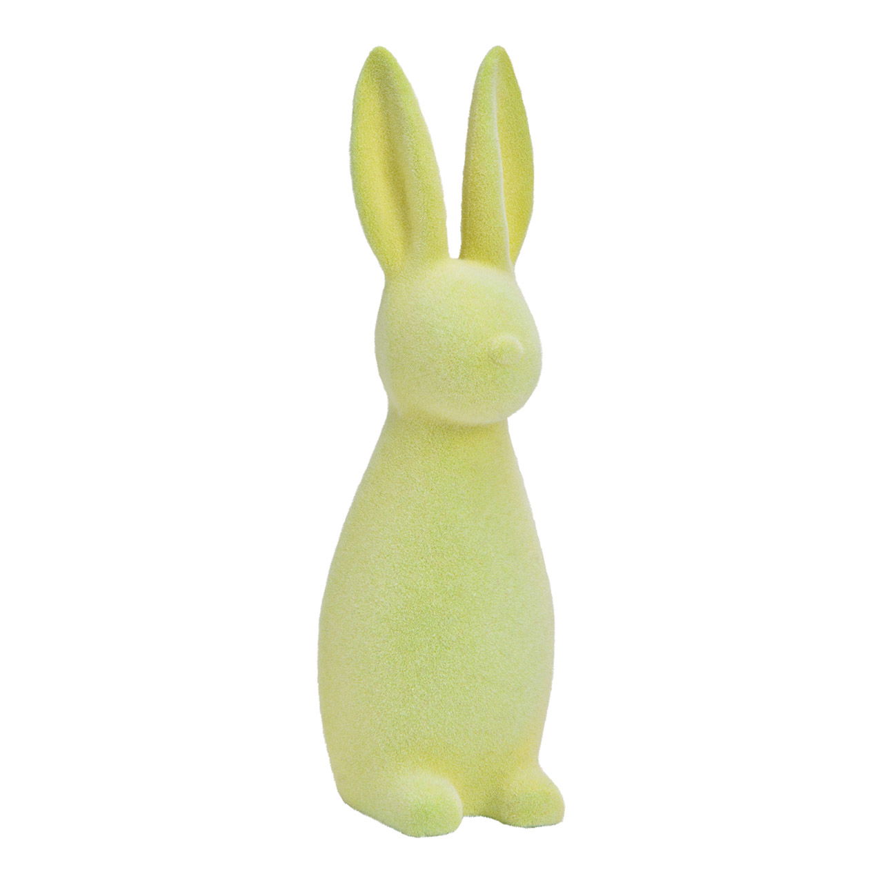 Flocked plastic rabbit green (W/H/D) 11x30x9cm