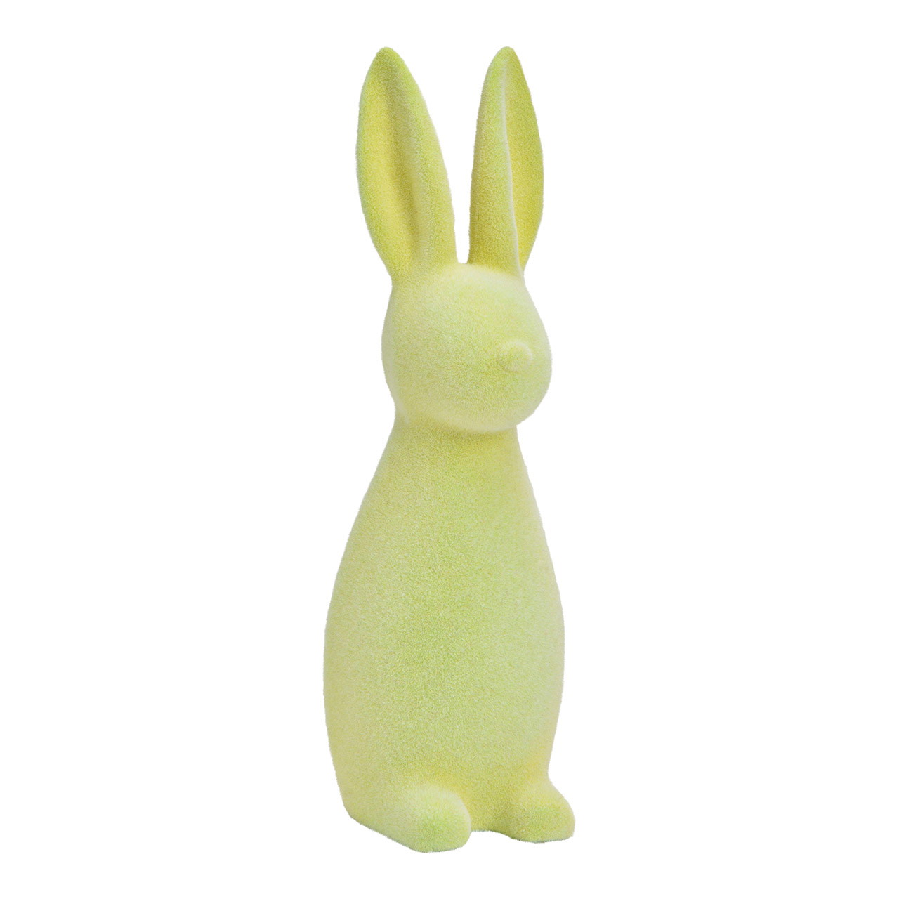 Flocked plastic rabbit green (W/H/D) 11x30x9cm | 10042149