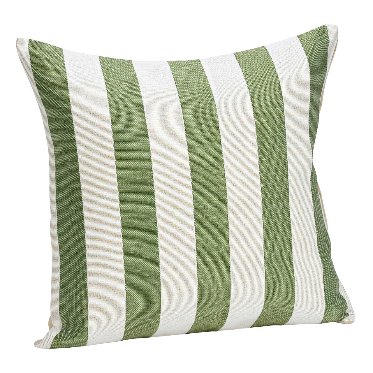 Kissenbezug gestreift aus Textil Grün (B/H/T) 45x45x1cm Kissen, Streifen, grün, Wohnaccessoire, Kissenhülle